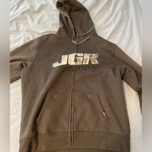 Y2K Toyota JGR Racing streetwear zip up with hood size XLarge